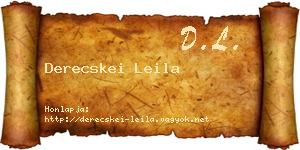 Derecskei Leila névjegykártya